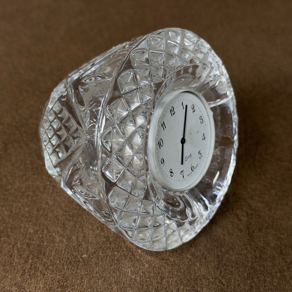 Vintage Clean Crystal  Quartz Clock . Movement By THINLINE. France. RARE